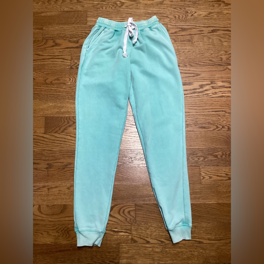 Michelle Mae joggers Acid Wash Light turquoise/teal Size Small
